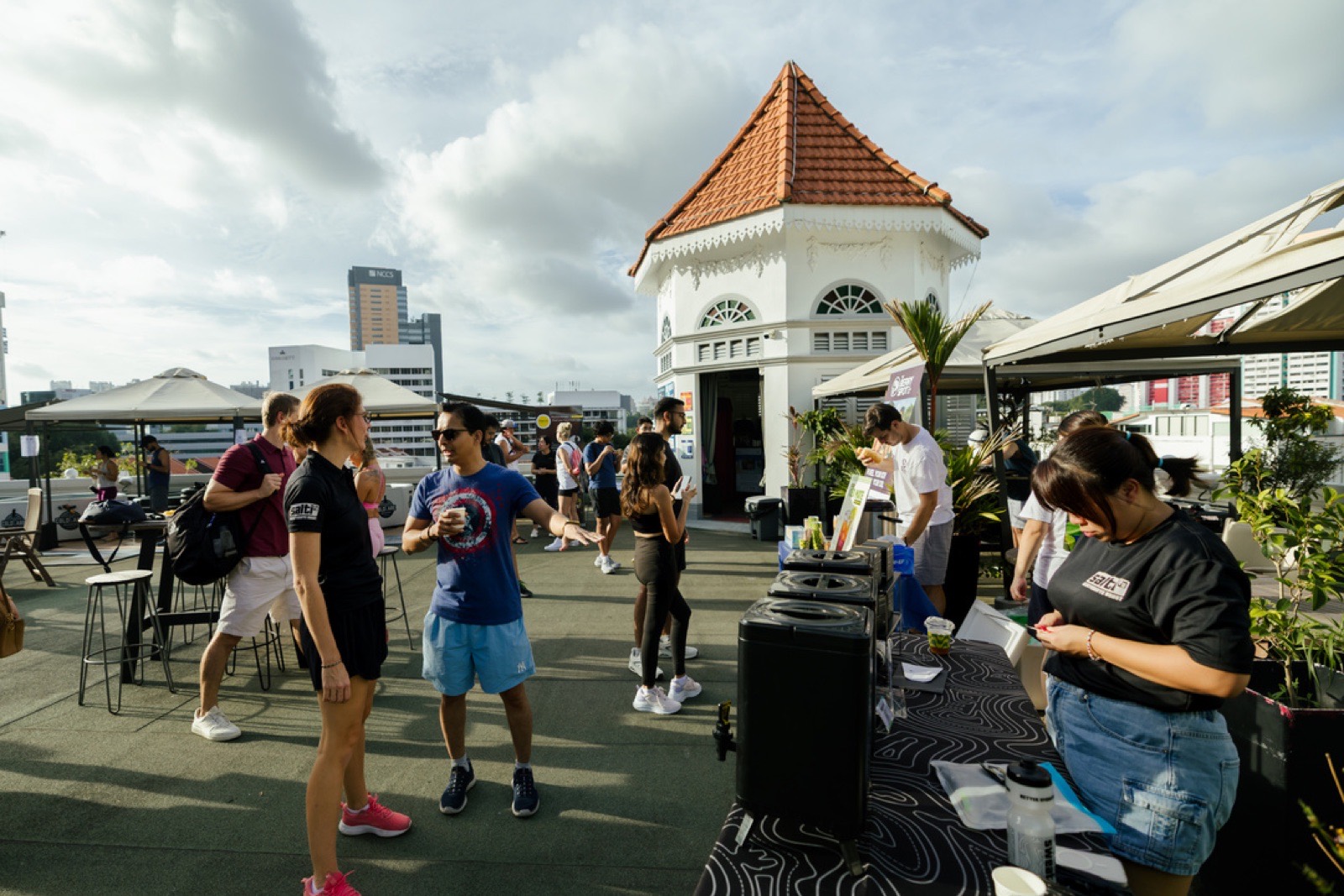 The FitBeat community gathered outdoors at a fitness festival in Singapore