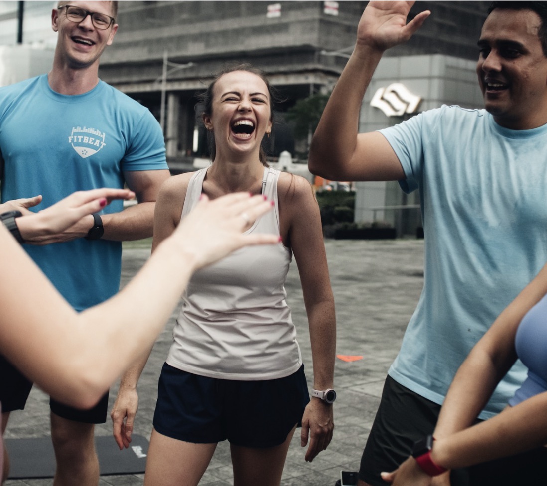 FitBeat coaches talking through a client assessment