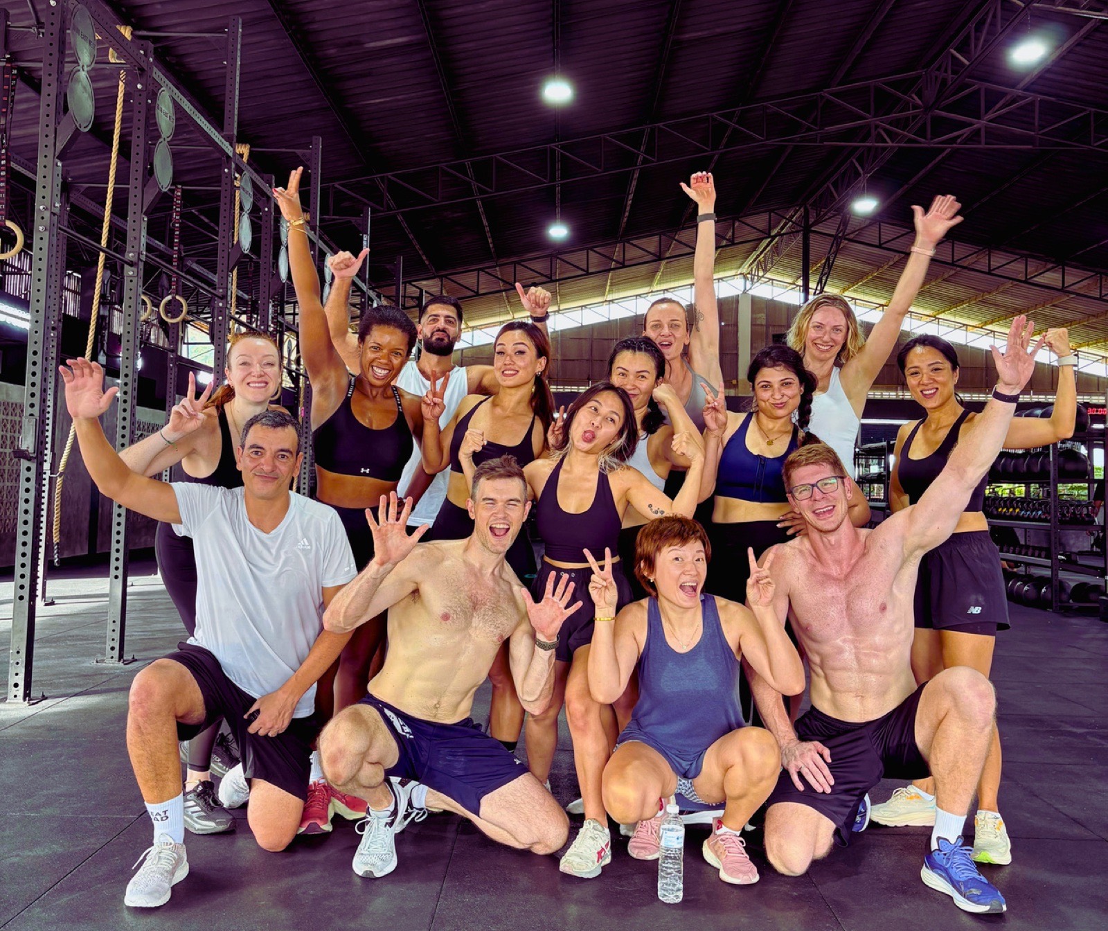 FitBeat retreat guests celebrating together after a training session in Phuket