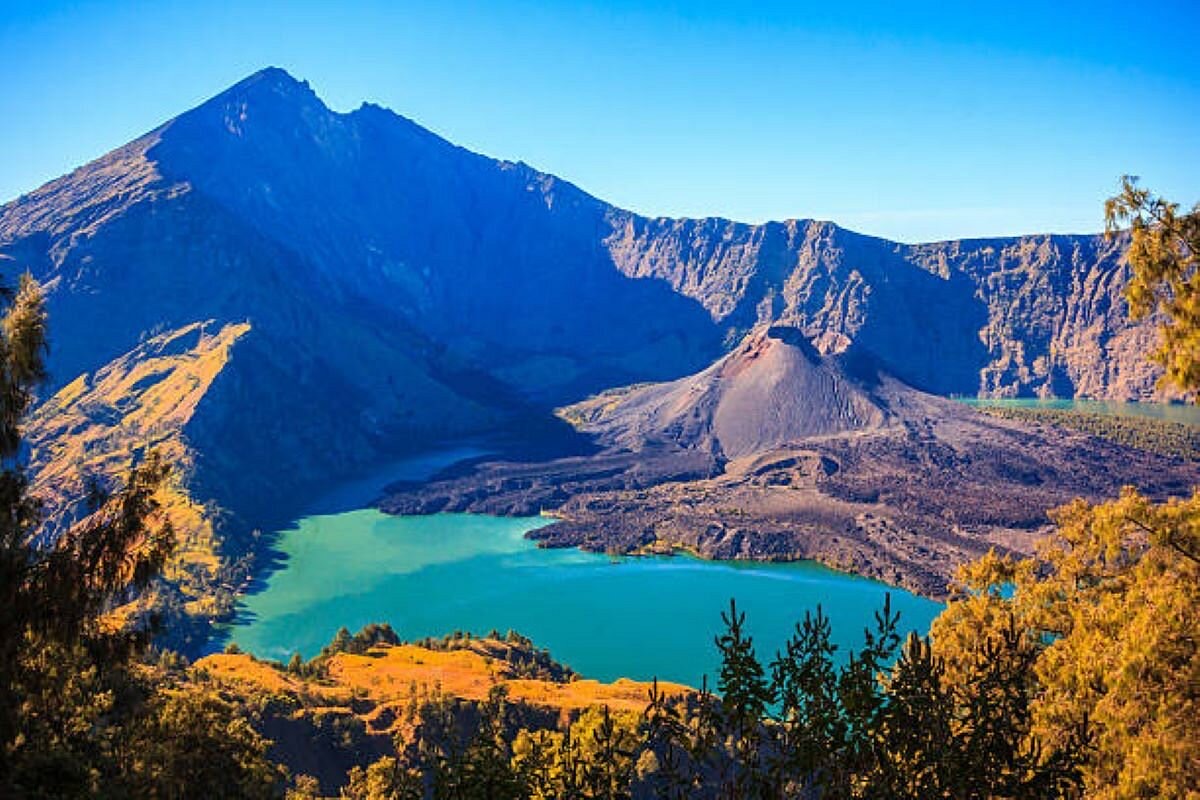 Mount Rinjani at sunrise