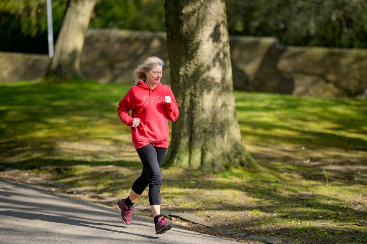A senior client carrying shopping with ease